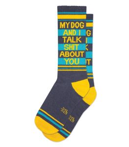 Gumball Poodle My Dog And I Talk Shit About You Gym Crew Socks (One Size Fits Most)