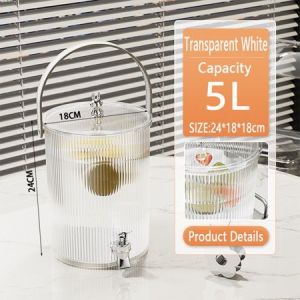 5L Juice Dispenser With Stand with Faucet Water Beverage Dispenser Kitchen Pitcher Drink Bottle Cold Water Kettle For Refrigerator