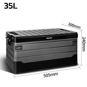 Deli กล่องเก็บของรถ กล่องเก็บของในรถ พับได้ 35ลิตร กล่องใส่ของในรถ กล่องอเนกประสงค์ กล่องพับได้ กล่องเก็บของ รับน้ำหนัก