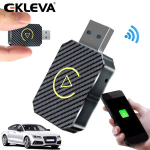 EKLEVA CarPlay AI Box BT WiFi Wireless Carplay Android Auto Adapter 2 in 1 Mini Box Plug&Play for OEM Wired CarPlay/Andriod Auto Cars