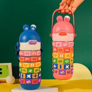 Runvictor Kids Water Bottle 316 Stainless Steel Vacuum Insulated Leakproof Straw Cup Tahan Lama School Travel