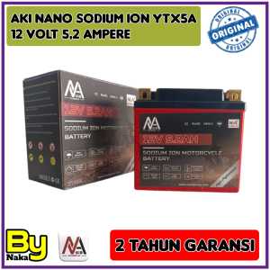 Aki Motor Vario 125/150 /Honda PCX/CBR 150/Satria FU/New Nmax/Bew Aerox/Honda Sonic NANO SODIUM ION YTX5A ORIGINAL