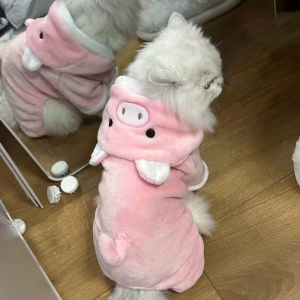 Quần áo áo khoác ấm cho Chó Mèo hình khủng long hổ vằn (mẫu mới) - Hara Pet Store