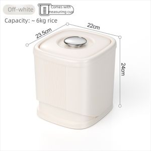 YYLINGX 6KG Rice Storage Bucket Chronograph Dial Food Grade Rice Box Storage Tank Moisture-proof Sealed Storage Box Grains and Cereals