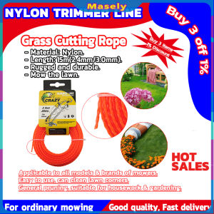 Masely Nylon Trimmer Line 2.4mmx15m 3.0mmx15m Round Shape Hole for Grass Cutter Garden Tools