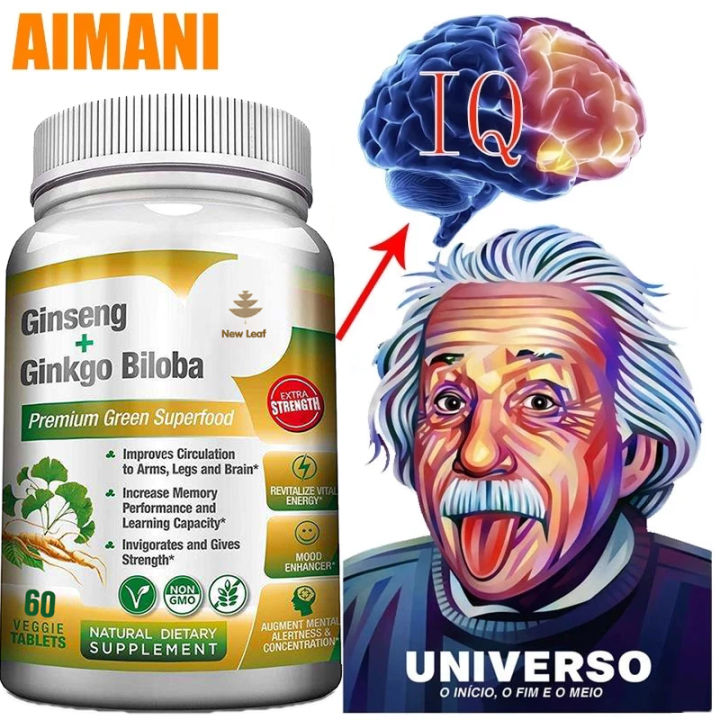 Ginseng + Ginkgo Biloba Brainbuilding and Intelligenceenhancing