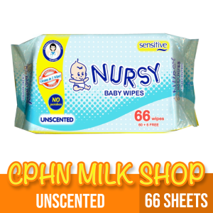 Nursy Baby Wipes Unscented 66 Sheets