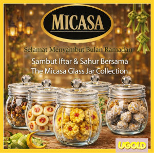 MICASA 6pcs Raya Glass Jar Set 650ml – Airtight Seal Storage Jar
