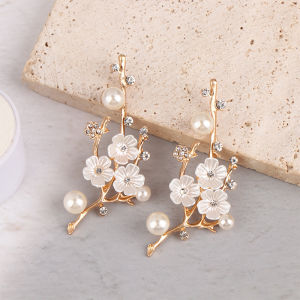 Salime 2Pcs Alloy Branch Flower Accessories Antiquity Hairpin Clothing Hair Accessories DIY Material