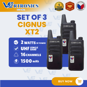 CIGNUS BUNDLE PROMO: Set of 3 XT2 UHF Portable Radio