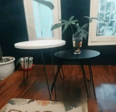 Meja Teras / Ruang tamu / Hias / Multifungsi Dining Table Night Stand Minimalis Meja Bulat