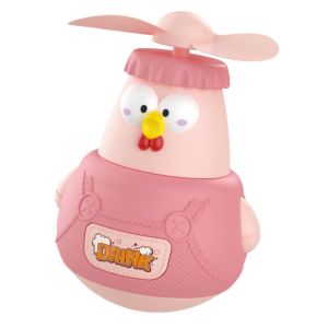 KUILAOZ with Lanyard Portable Hand Fan Cartoon Handheld Tumbler Personal Fan Lightweight Cartoon Animal Cute Pocket Fan Summer