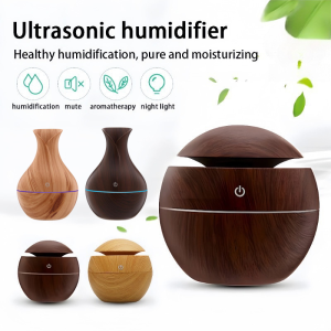 130ML Wood Grain Air Humidifier Aromatherapy Essential Oil Diffuser Wood Grain