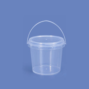 Plastic Container Bucket Beverage Bucket Sealed Transparent Storage Plastic Container Bucket Food Packaging Can Clear Plastic Buckets with Lids Plastic Food Container with Sealing Lid Take Away Soup Containers