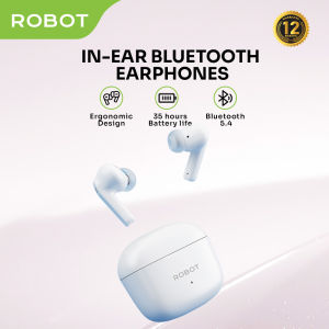 Robot Airbuds T70E Wireless Earbuds Bluetooth 5.4 Deep Bass with Noise Cancelling & Built-in Mic - 12 Months Warranty