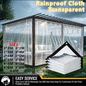 Waterproof Canvas Thickened Rainproof Cloth Plastic PE Film Transparent Rainproof Shade Cloth Cover Tent Rain Tarp 透明防雨布