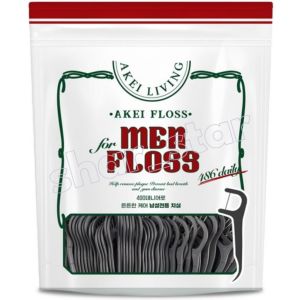 Akei Mens Living Dental Floss Picks 486pcs Oral Care Mint Flavor Fresh Breath Plaque Removal