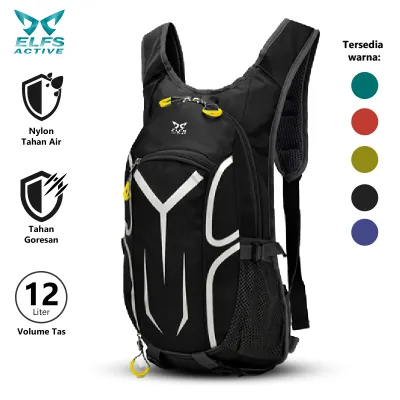 ELFS ACTIVE Tas Sepeda TRS Hydropack 12 L Water Resistant Cycling Backpack Trail Marathon Run 1516