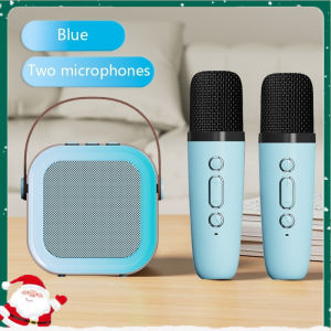 【24-hour shipping】K12 Mini Karaoke Wireless Audio Speaker Bluetooth Microphone Portable Home KTV Karaoke Machine RGB