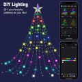 Smart Christmas Tree Lights with Ring Indoor Outdoor, 6.6FTx16 String 320 LED APP & Remote Control DIY Color Changing Christmas Tree Ring Lights Timing Music Sync for Christmas Tree Decorations. 