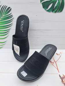 Sandal Wanita Rajut Terbaru kekinian simpel 2024 - Sendal Wedges Selop Murah Meriah - Sandel slop Rejut - Sandal lebaran simpel