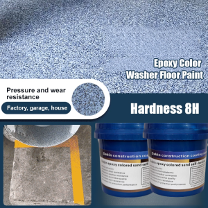 Indooroutdoor floor selfflowing flat epoxy material upgraded wearresistant color sand floor paint