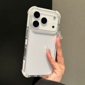 Shockproof Phone Covers for iPhone 17 16 15 Pro Max 17Air 17Pro Four Corners Anti-fall Transparent Case White Frame Bumper Shell