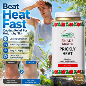 Cooling Powder Refreshing Anti-Itch Snake Brand Soothing Body Powder Relieves Heat Rash