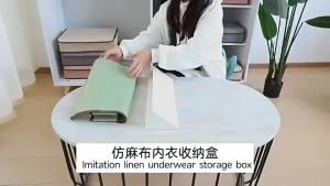 Foldable Underwear Panties Socks Storage With Cover Closet Drawer Organizer Lingerie Wardrobe Organiser