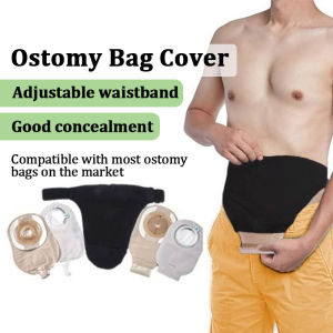 Ostomy Bag Cover Waist Fixed Hanging Colostomy Bag Supply Washable Reusable Universal Ostomy Pouch Covers Abdominal Stoma Care Accessories