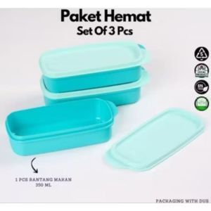 Kotak Miki Set of 3 Pcs - Kotak Bekal Polos- Bunda Beli Shop