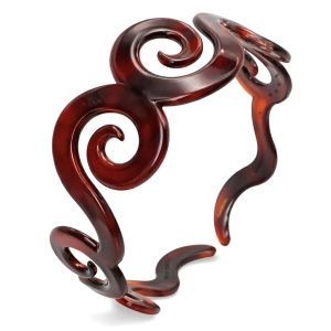 Kẹp tóc và băng đô Parcelona kiểu xoắn ốc Pháp bản rộng 1.5 inch chất liệu celluloid acetate vân đồi mồi mềm dẻo không trơn trượt chắc chắn và bền bỉ dành cho phụ nữ và bé gái sản xuất tại Pháp.