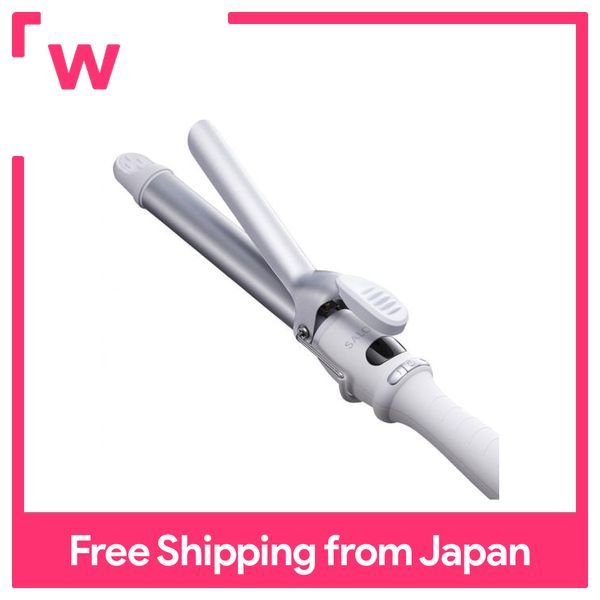 SALONIA ceramic curl curling iron 25mm white overseas compatible