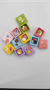 3D Cake Box Model Ornament DIY Phone Case Decoration Shell Decorative Accessories Charm Resin Small Desserts Ornament