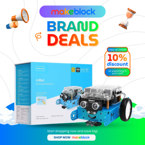Makeblock mBot V1.2 Blue Educational Robot Kit Bluetooth Version Entry-level Coding Kit for Beginner