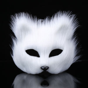 [Energetic] Women Plush Fox Mask ฮาโลวีน Carnival ชุดแฟนซีปาร์ตี้ props หน้ากากสุนัขจิ้งจอกน่ารัก