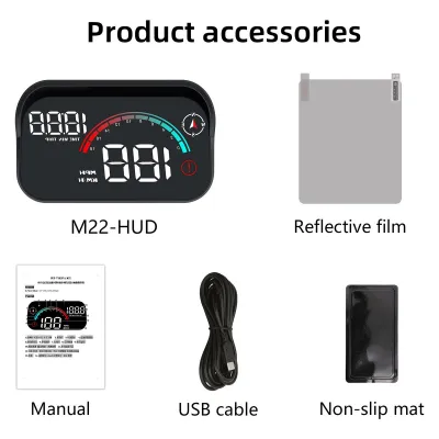 【Daybreak Harbor】 New M22 Car GPS Up Display Speed RPM KMH MPH HUD GPS Speedometer Projector Screen Dashboard with Odometer Overspeed Alarm
