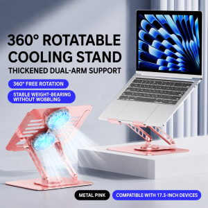 NEW UPGRADED LED Laptop Cooling Pad Powerful Silent Fans 4-Level Adjustable Laptop Stand USB Powered Foldable Cooler Holder Anti-Slip Heat Dissipation for 10-17.3 Inch Notebook Gaming Office MacBook