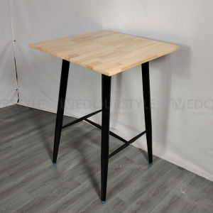 Vedourstyle Restaurant High Table Bar Table 105cm Rubber Solid Wood Cafe Table Meja Makan Tinggi 吧台桌