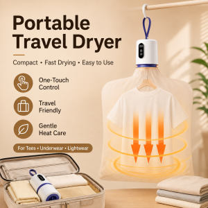 SG IN STOCK Portable Clothes Dryer /Mini Travel Dryer Foldable Quick Dry 15min/Safe 90°C Auto Cutoff /Dehumidifier Dryer Silent