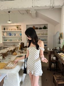 Dressfriends.bybf | Jelly Mini Dress เดรสสั้นระบาย สุดน่ารัก เดรสลายจุด