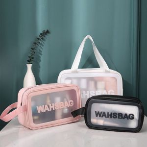 FHWEDL PVC 1PC Cosmetic Cases Large-Capacity Multifunction Waterproof Travel Organizer Bags Travel Storage Bag Washbag Swimming Bags