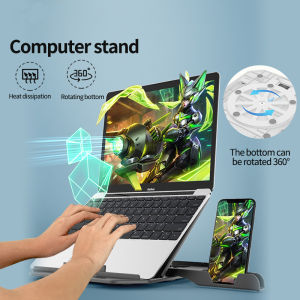 DQRGO【 Same day shipment 】Foldable Laptop Stand Portable Notebook Support Base Holder With Mobile Phone Stand Tablet Stand for Laptop & Tablet Accessories