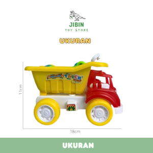 JIBIN - Truck Happy Sand /Mainan Truk Pasir / Mobil Truk Angkut Pasir Dengan Sekop dan Cetakan Pasir Ajaib Set / Mainan Mobil Angkut Pasir