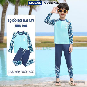 Bộ đồ bơi trẻ em YOUYOU quần bơi co giản 4 chiều áo bơi dài tay chống nắng đi biển đi bơi BD34089Y