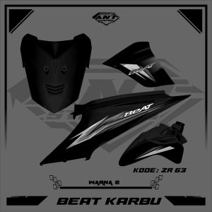Stiker Striping Beat Karbu tahun 2008-2012 Stiker Transparan Semifull keren ZR 63