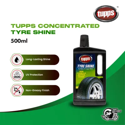 Tupps Concentrated Tyre Shine (500ml) | Long-Lasting Gloss & UV Protection for Tyre