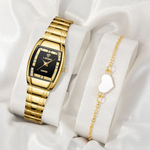 LIEBIG[Buy1 Get 3]Original Relo Watch for Women Waterproof Brand Gold Rhinestone Dial Watch Women Casual Watches Sale Gift