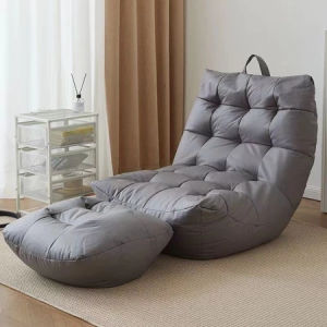 FREE STOOL L-Shape Bean Bag Chair Sofa Kerusi 4 kg Full Set Filling Durable Soft Sofa Material懒人沙发