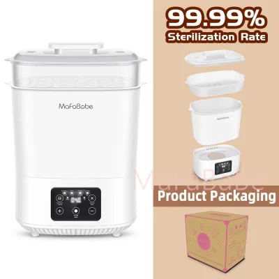 Bottle Sterilizer and Dryer - 5 in 1 Milk Warmer and Steam Sterilizer - Holds 8 Baby Bottles